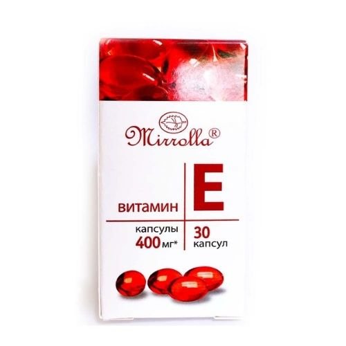 Vitamin E Đỏ Của Nga Mirrolla 400mg Hộp 30 Viên